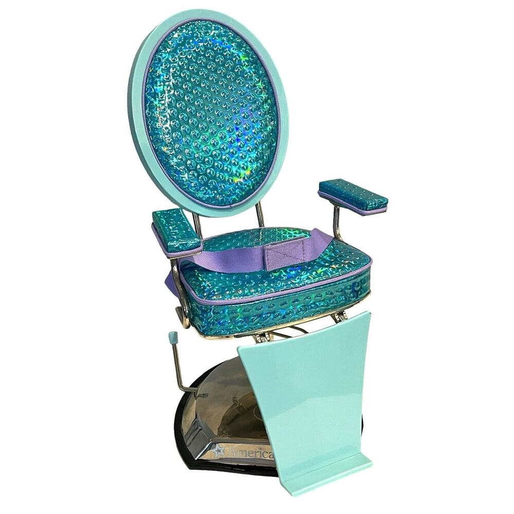 American Girl Doll HAIR STYLING SALON CHAIR Recliner Spa Accessory Iridescent